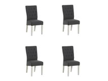 Set van 4 eetkamerstoelen YORK - Antraciet C-MBR-YO-SET4
