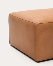 Voetbank LEATHER BLOK - bruin KAV S576PDRM10