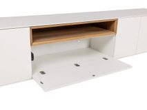 Tv-meubel ALPHA - Wit/Naturel eikenfineer ARR-1-000013