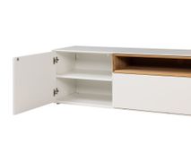 Tv-meubel ALPHA - Wit/Naturel eikenfineer ARR-1-000013