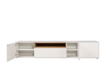 Tv-meubel ALPHA - Wit/Naturel eikenfineer ARR-1-000013