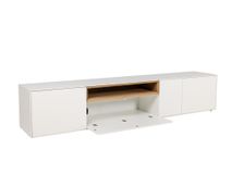 Tv-meubel ALPHA - Wit/Naturel eikenfineer ARR-1-000013