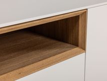 Tv-meubel ALPHA - Wit/Naturel eikenfineer ARR-1-000013