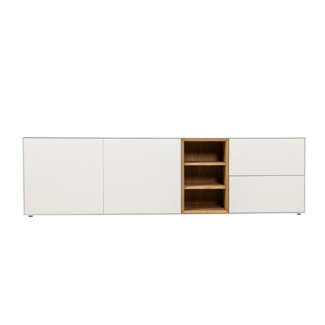 Dressoir ALPHA - Wit/Naturel eikenfineer