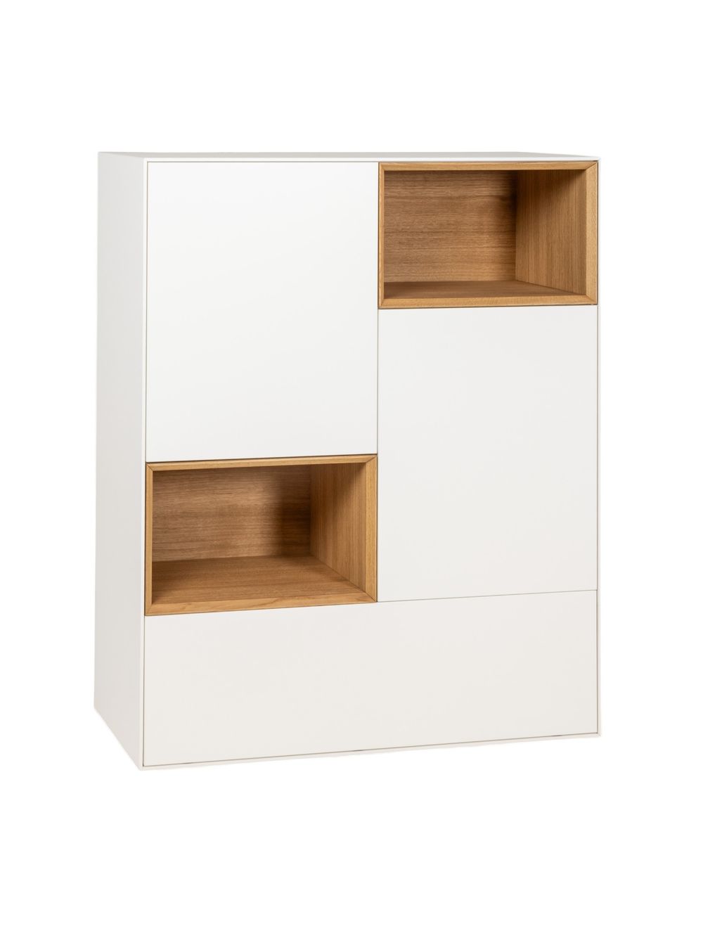 Barkast ALPHA - Wit/Naturel eikenfineer ARR-1-000037