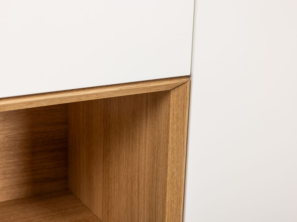 Barkast ALPHA - Wit/Naturel eikenfineer ARR-1-000037