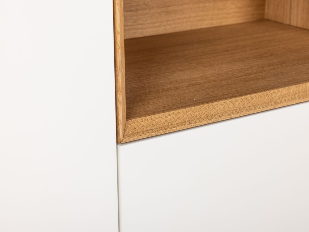 Barkast ALPHA - Wit/Naturel eikenfineer ARR-1-000037