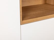 Barkast ALPHA - Wit/Naturel eikenfineer ARR-1-000037