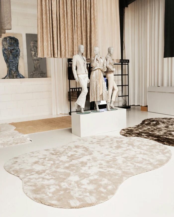 Tapijt VELVET TOUCH - organische vorm - Crème