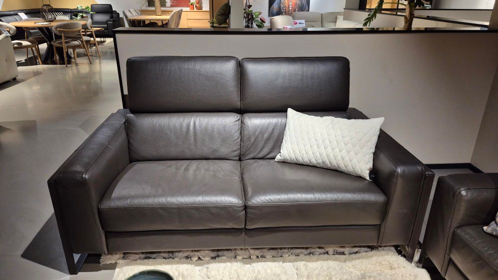 Set van 2 zetels PIER - Leder bruin C-CAL-PI-HKS1