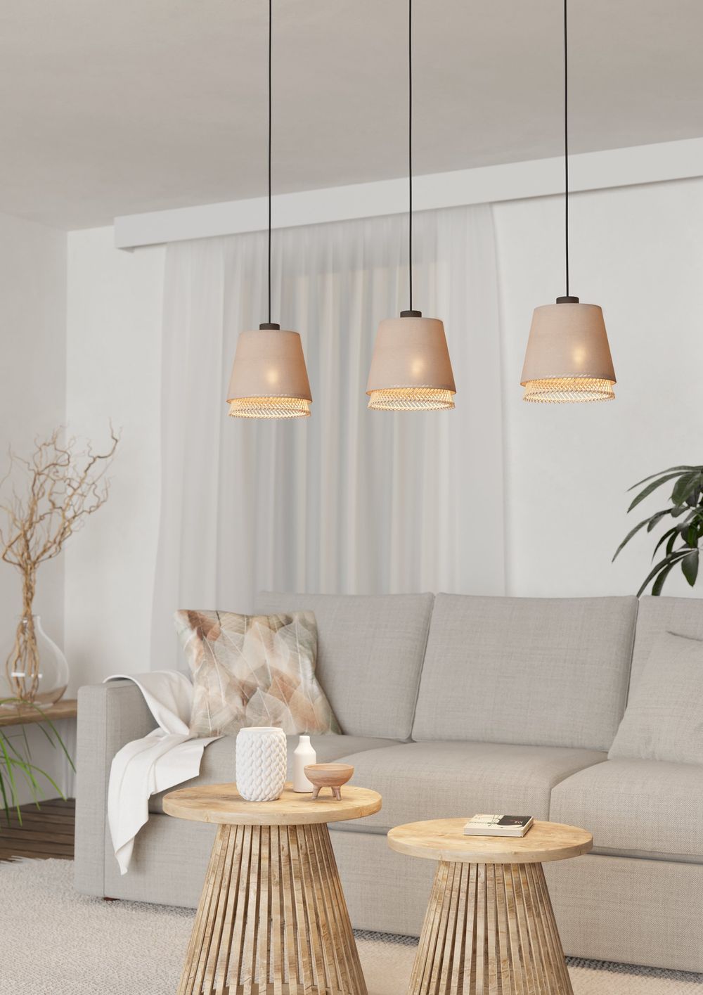 Hanglamp TABLEY - Linnen EGL 43976