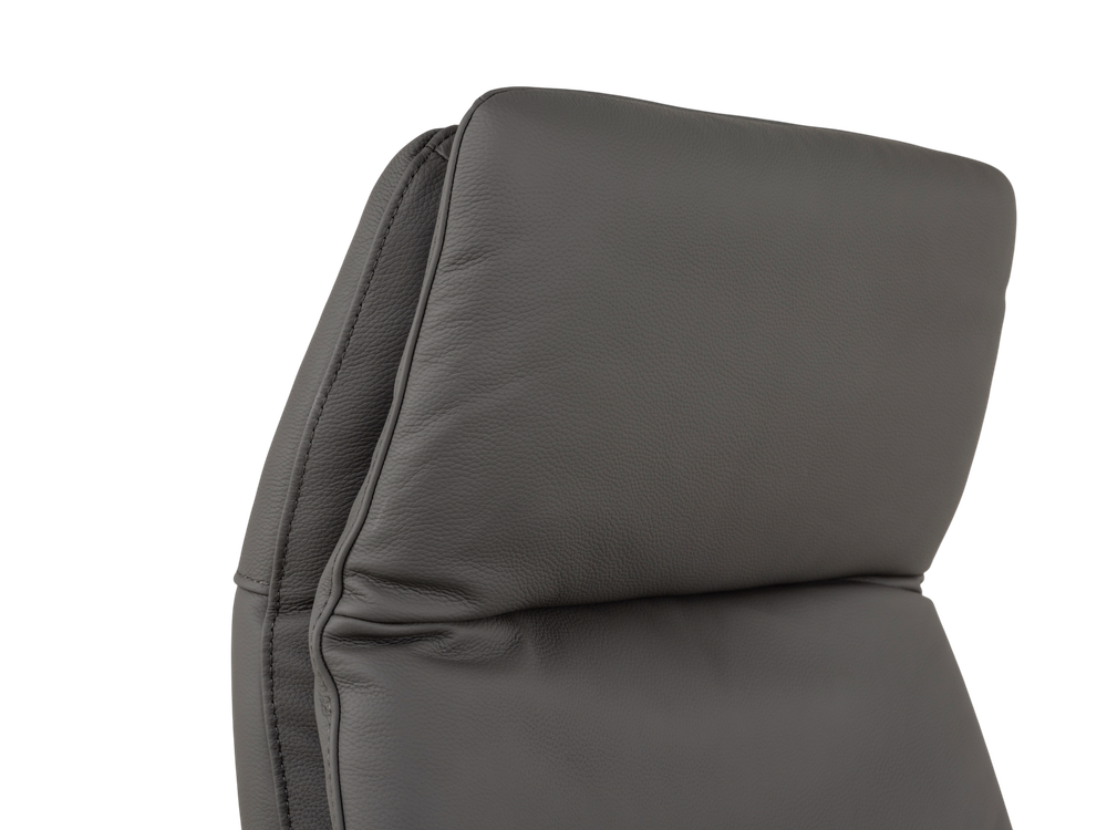 Relaxfauteuil ATLAS - Antraciet leder MED-56-001-B945