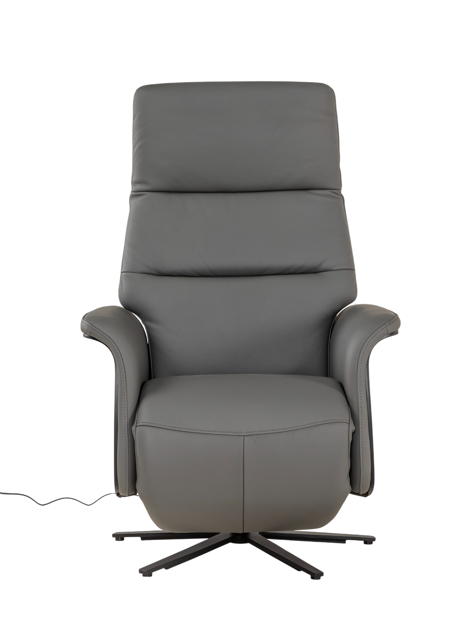 Relaxfauteuil ATLAS - Antraciet leder