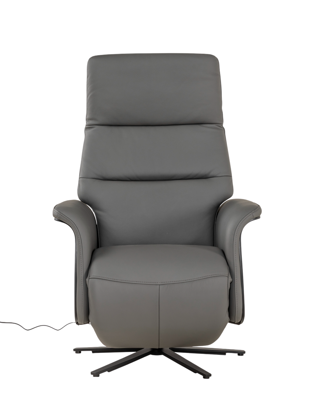 Relaxfauteuil ATLAS - Antraciet leder MED-56-001-B945