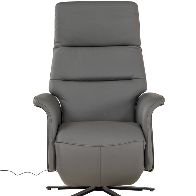 Relaxfauteuil ATLAS - Antraciet leder