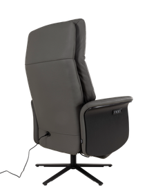 Relaxfauteuil ATLAS - Antraciet leder MED-56-001-B945