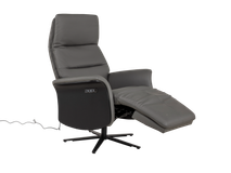 Relaxfauteuil ATLAS - Antraciet leder MED-56-001-B945