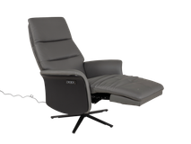 Relaxfauteuil ATLAS - Antraciet leder MED-56-001-B945