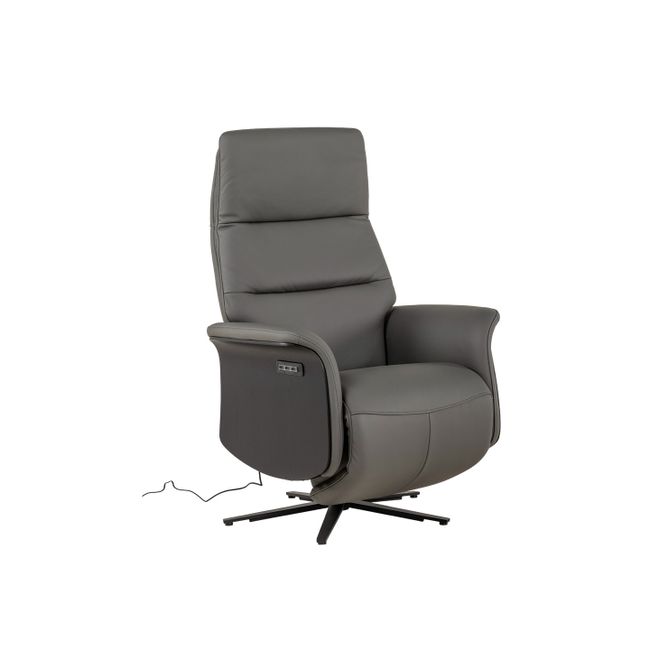 Relaxfauteuil ATLAS - Antraciet leder