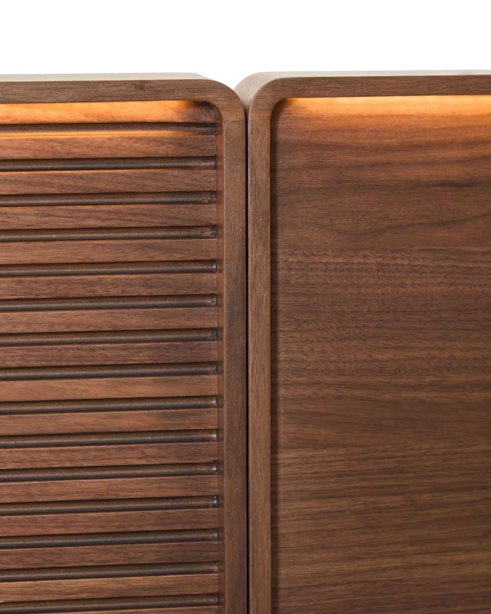 Bed met 2 nachtkastjes NORLEN - Walnoot KAV M00085W09