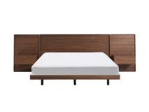 Bed met 2 nachtkastjes NORLEN - Walnoot KAV M00085W09