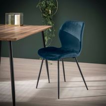 Set van 4 eetkamerstoelen 3738 - Velvet blauw C-ZLS-3738BL-SET4