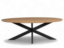 Eetkamertafel Joep/Matrix - Eiken/Zwart C-VDD-2-TFL-281