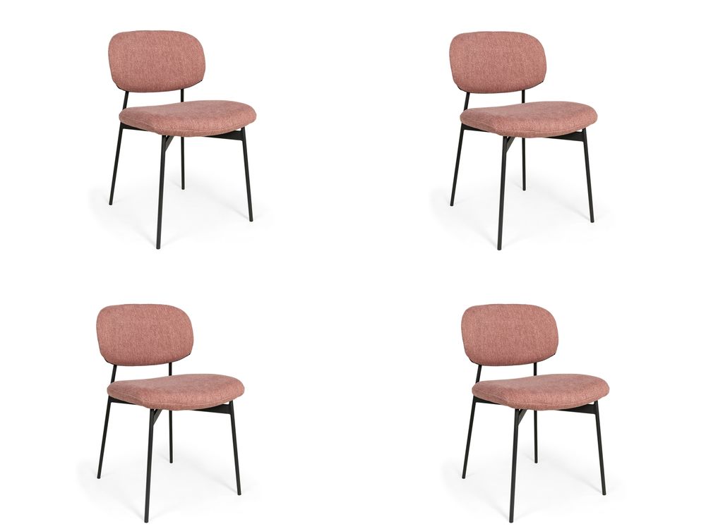 Set van 4 eetkamerstoelen FLOW - Rose C-YLI-FL-SET4