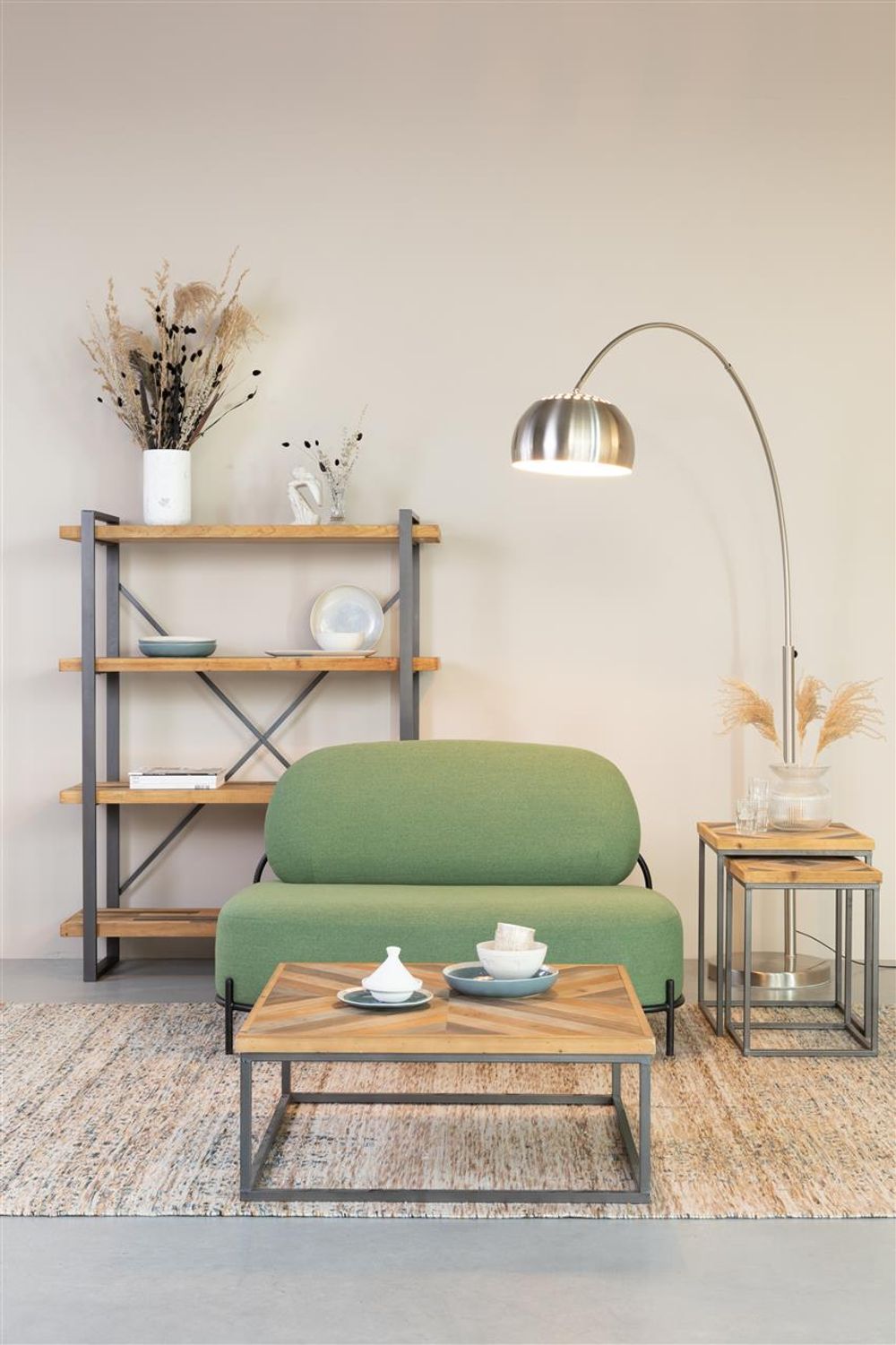 Vloerlamp METAL BOW - Zwart ZVR 5100030