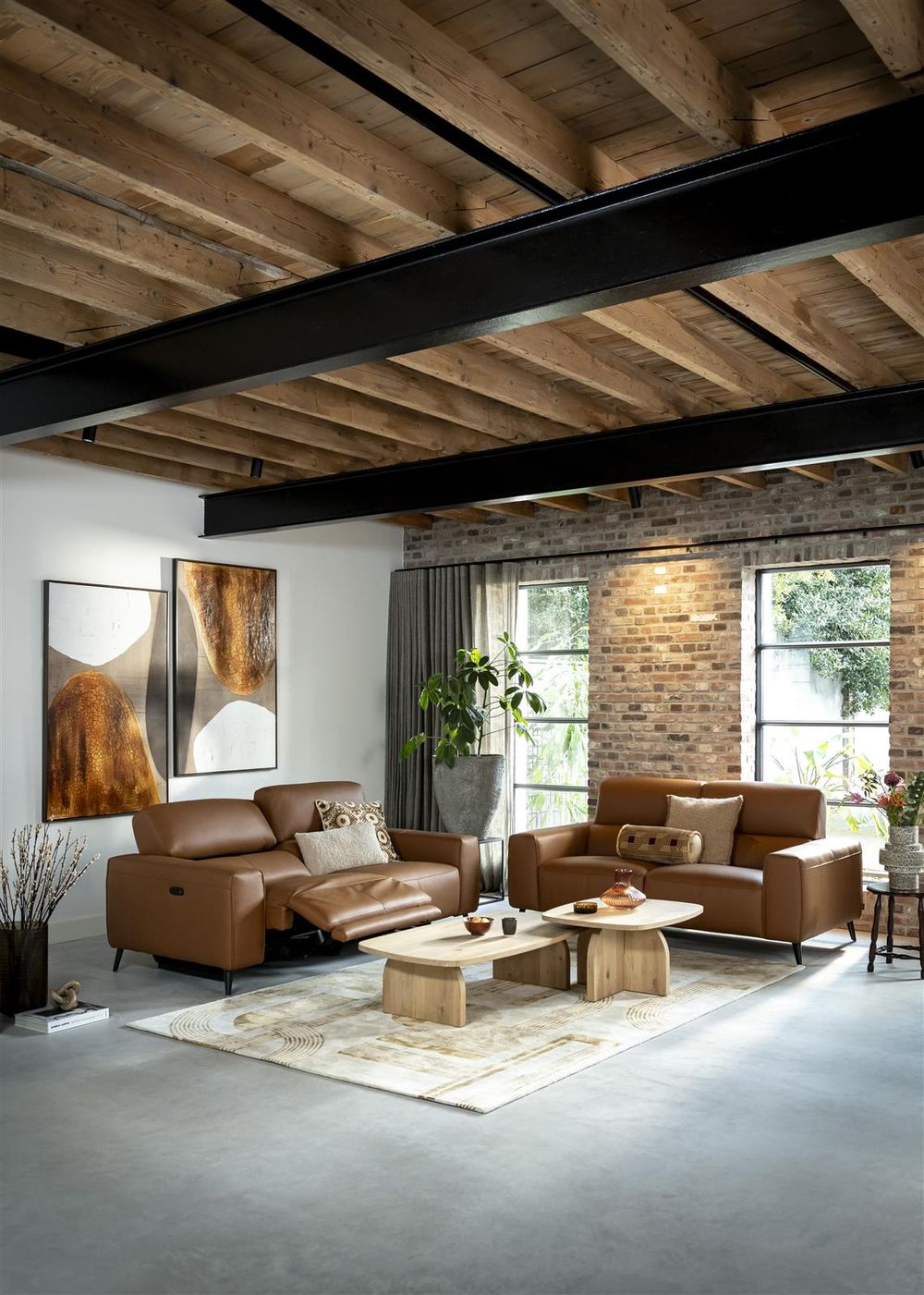 Set van 3-zit en 2,5-zit CALUSO - Desert HEH 53736SET