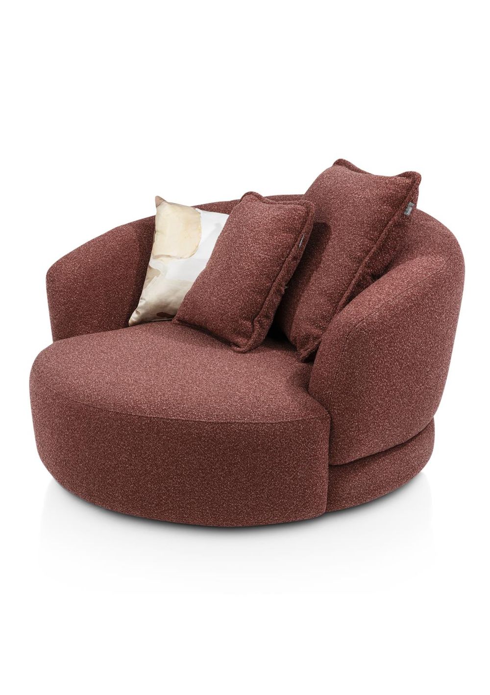 Draaifauteuil met poef CERVOS - Koper C-XOO-356-TZ