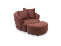 Draaifauteuil met poef CERVOS - Koper C-XOO-356-TZ