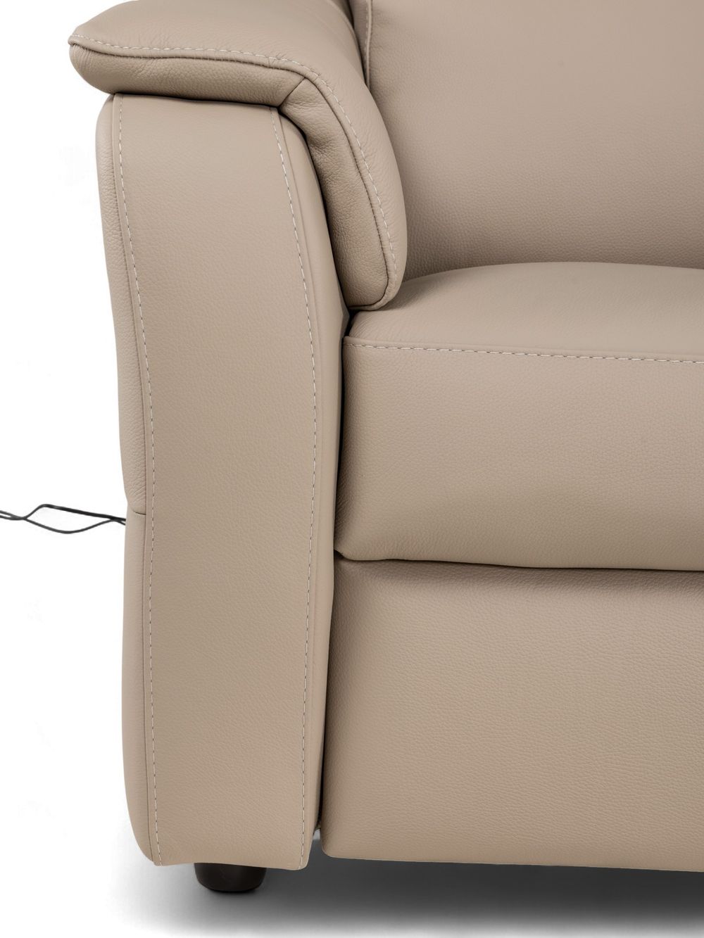 2-zit met elektr. relaxen OAKLAND - Leder beige C-NIC-6-HKS1