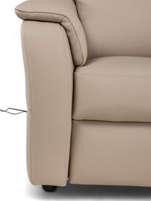 2-zit met elektr. relaxen OAKLAND - Leder beige C-NIC-6-HKS1
