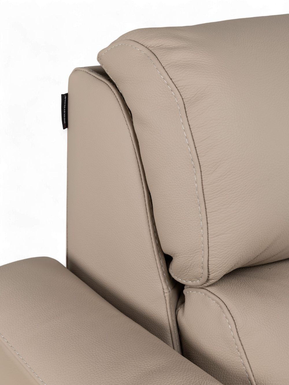 2-zit met elektr. relaxen OAKLAND - Leder beige C-NIC-6-HKS1