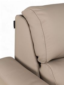 2-zit met elektr. relaxen OAKLAND - Leder beige C-NIC-6-HKS1
