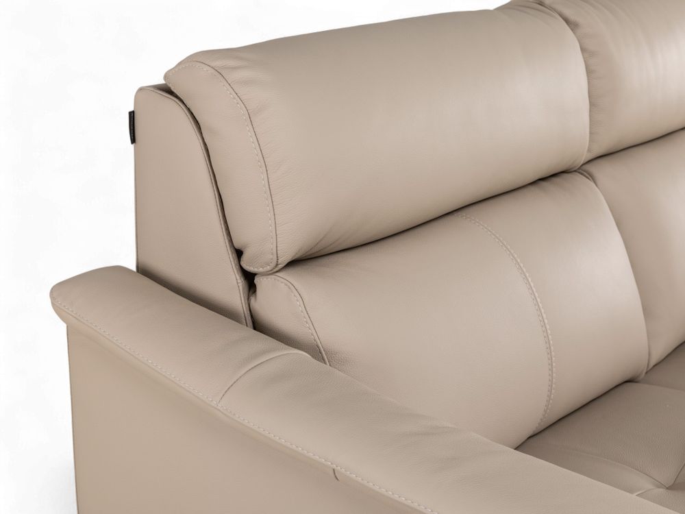 2-zit met elektr. relaxen OAKLAND - Leder beige C-NIC-6-HKS1