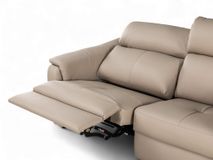 2-zit met elektr. relaxen OAKLAND - Leder beige C-NIC-6-HKS1