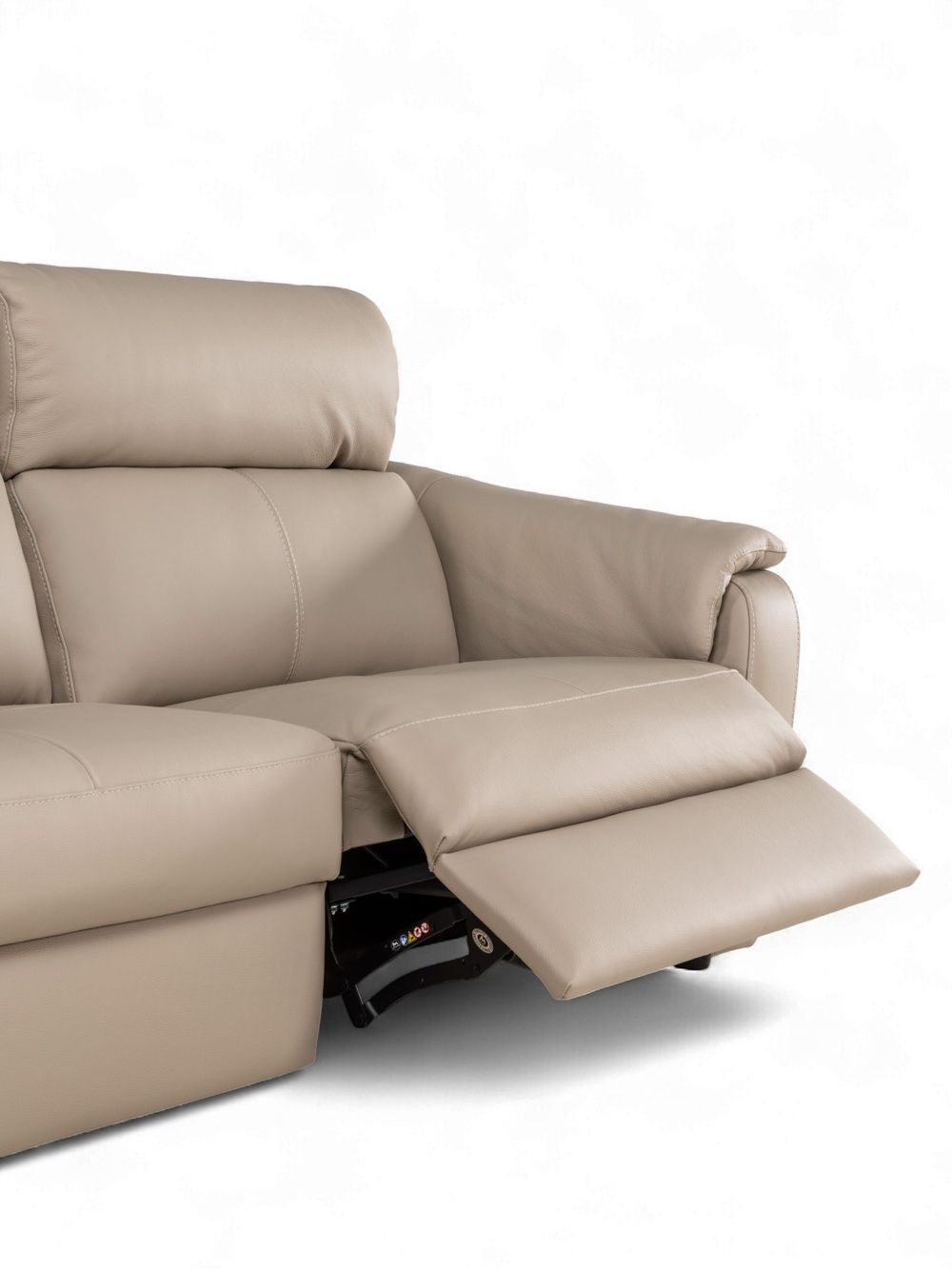 2-zit met elektr. relaxen OAKLAND - Leder beige C-NIC-6-HKS1