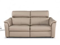 2-zit met elektr. relaxen OAKLAND - Leder beige C-NIC-6-HKS1