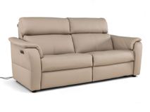 2-zit met elektr. relaxen OAKLAND - Leder beige C-NIC-6-HKS1