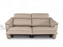 2-zit met elektr. relaxen OAKLAND - Leder beige C-NIC-6-HKS1