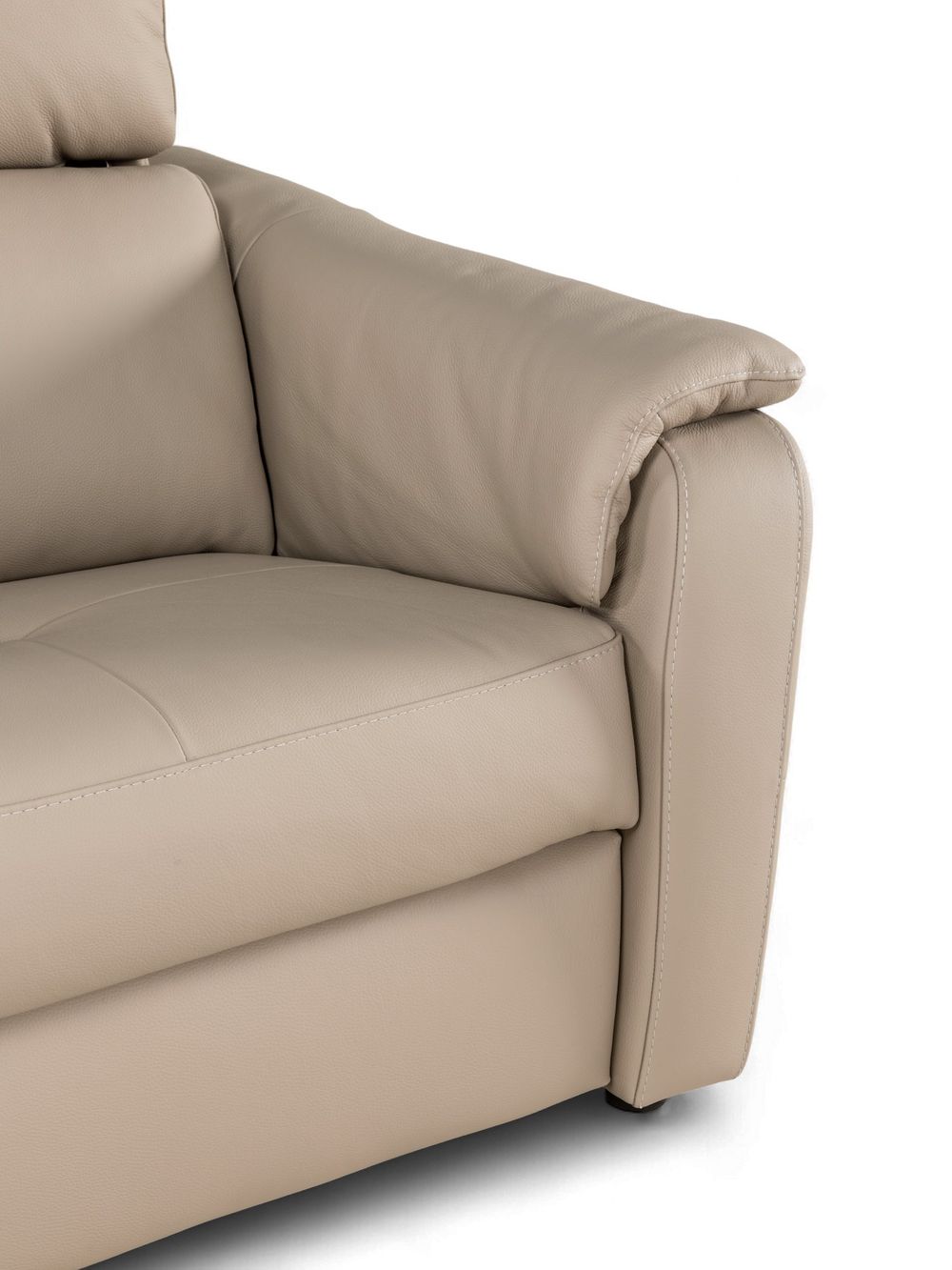 2-zit met elektr. relaxen OAKLAND - Leder beige C-NIC-6-HKS1