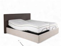 Elektrische boxspring LILY - Leder Namibo moro / s C-RCB-81-BEDTZ