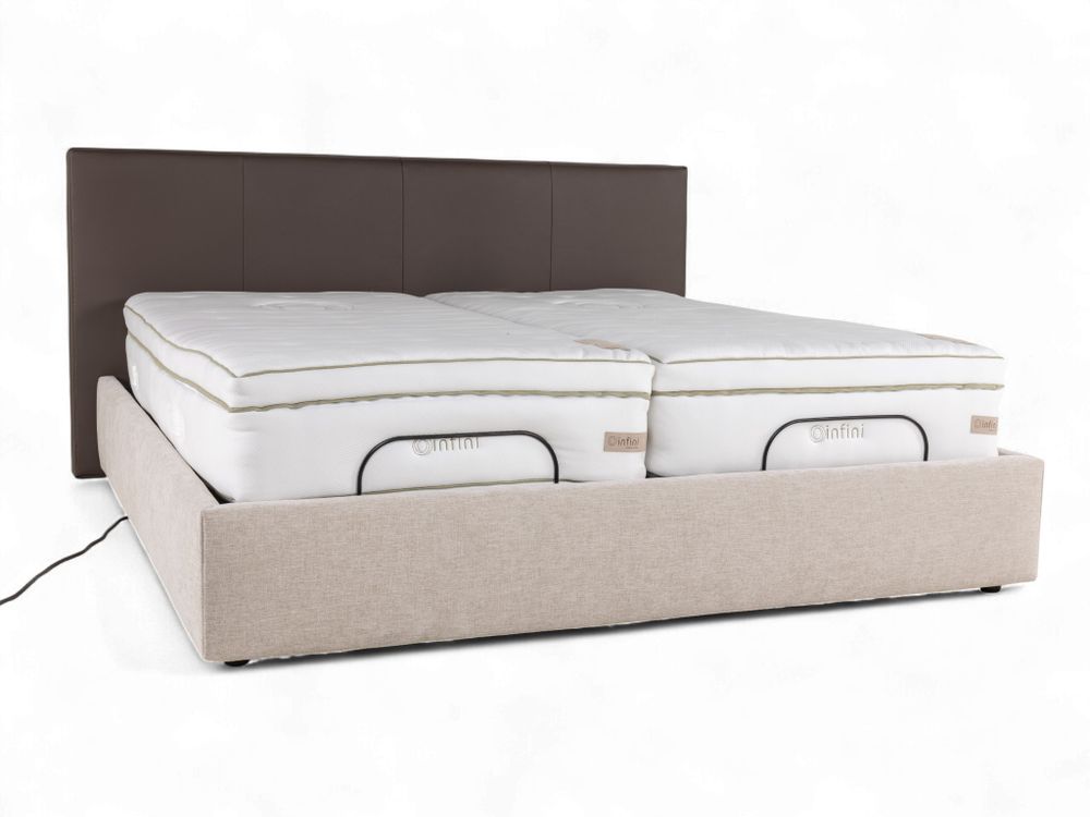 Elektrische boxspring LILY - Leder Namibo moro / s C-RCB-81-BEDTZ