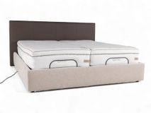 Elektrische boxspring LILY - Leder Namibo moro / s C-RCB-81-BEDTZ