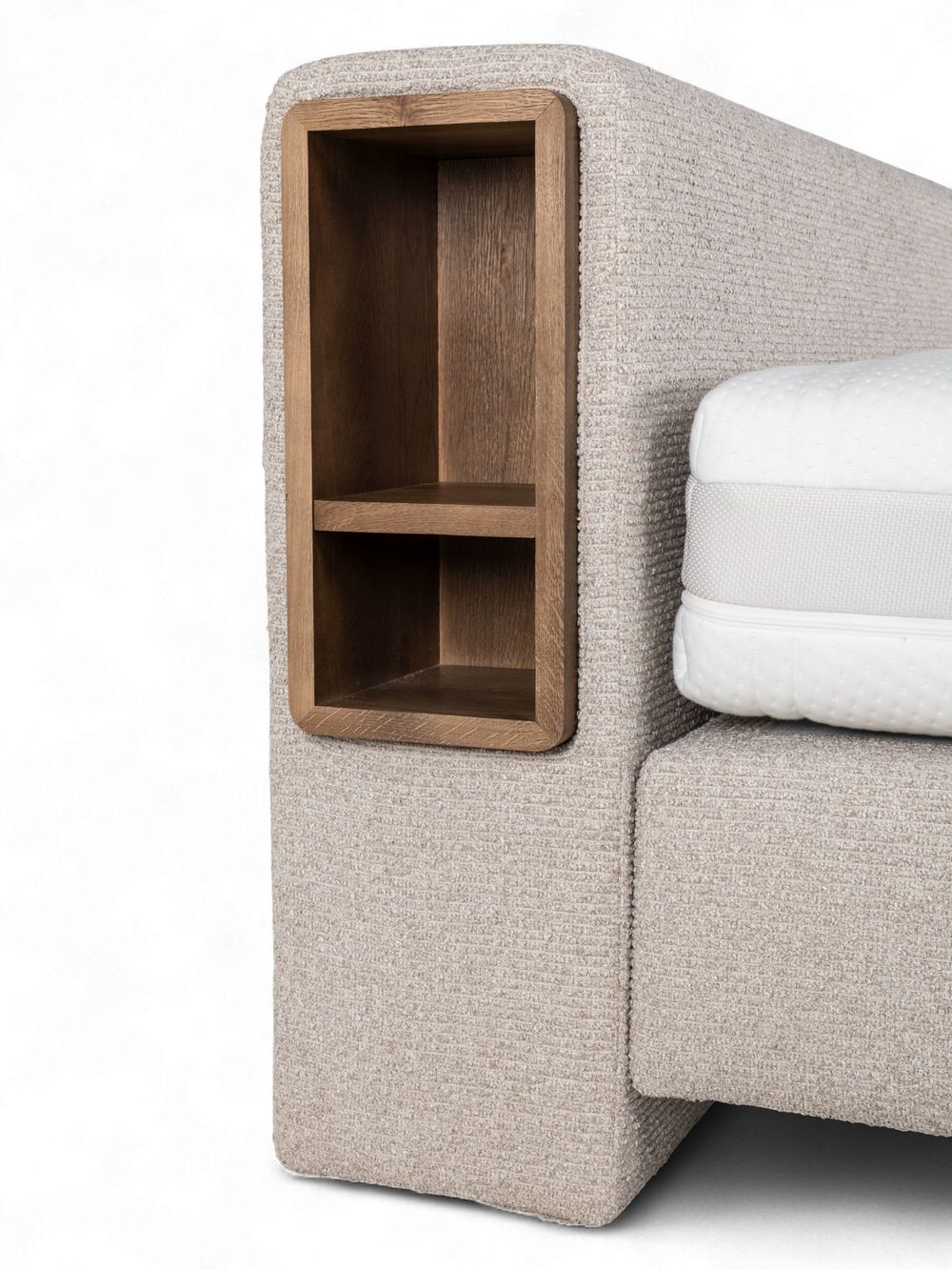 Boxspring CEDAR - Eik tabak / Beige C-RCB-77-BOXVLAKTZ