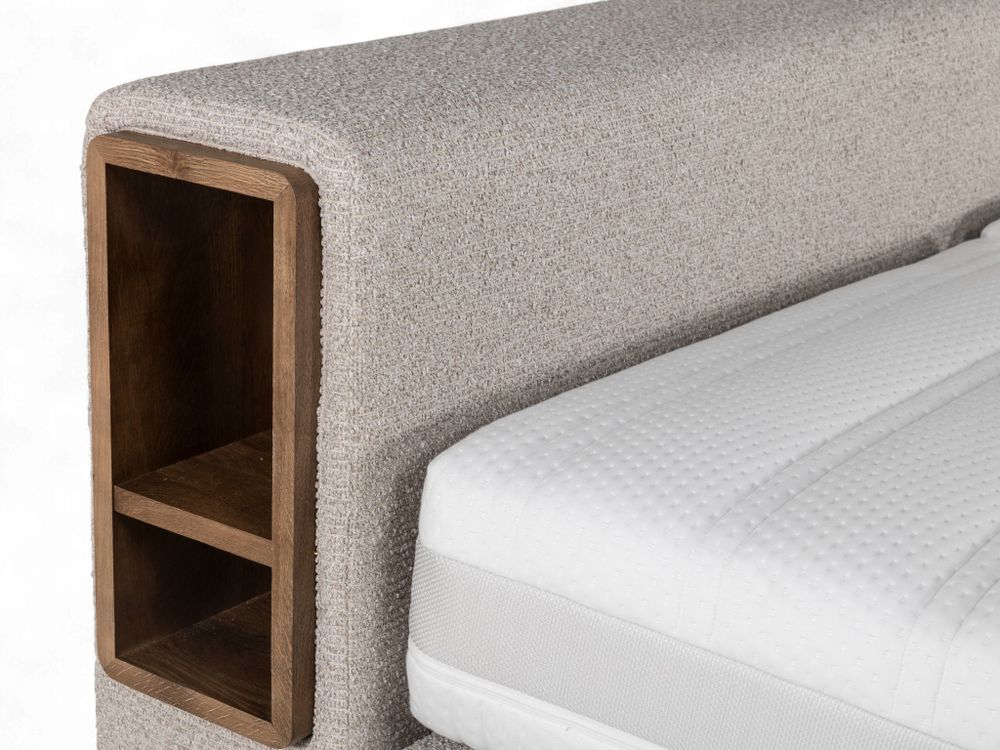 Boxspring CEDAR - Eik tabak / Beige C-RCB-77-BOXVLAKTZ