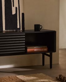 TV-meubel LENON - Zwart Eikfineer KAV CC2092M01