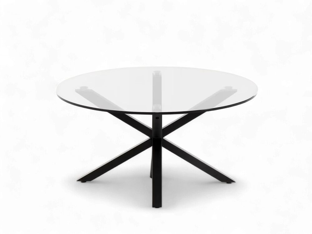 Salontafel ARGO - Glas / Zwart metaal KAV CC1357C07